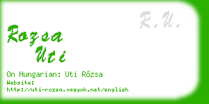rozsa uti business card