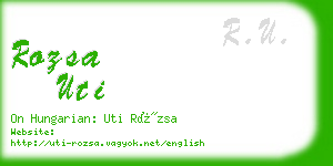 rozsa uti business card